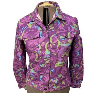 Mirette. Sz Large. Cotton Blend. Zip Up Long Sleeve Lightweight Jacket. B98